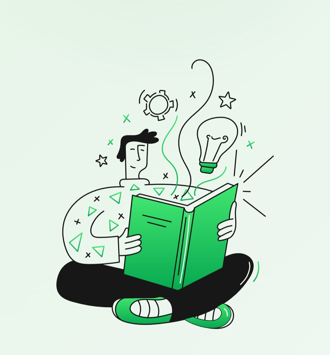Student studying